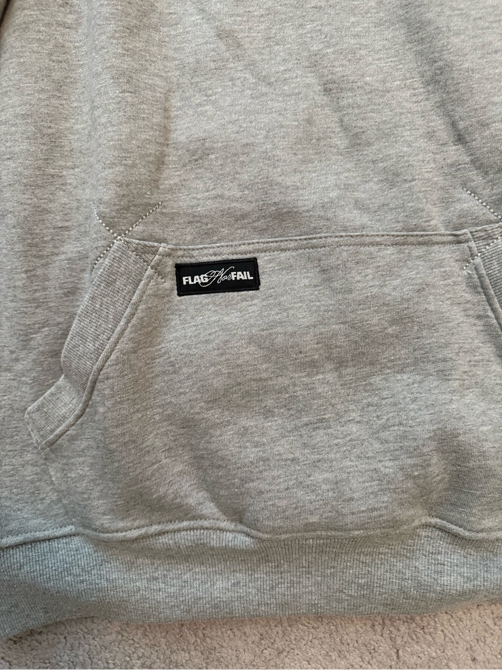 Flag Nor Fail grey hoodie - Picture 2 of 3